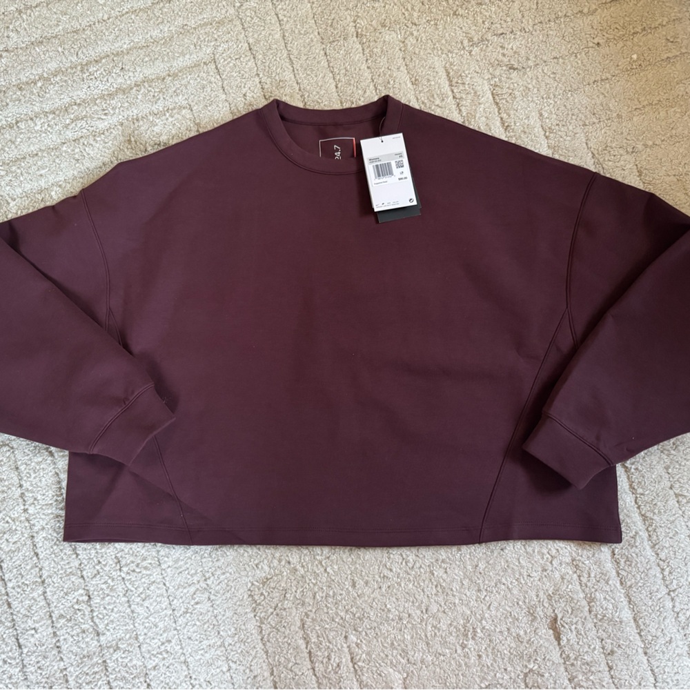 Nike Women's Long Sleeve Crewneck Top - Deep Plum